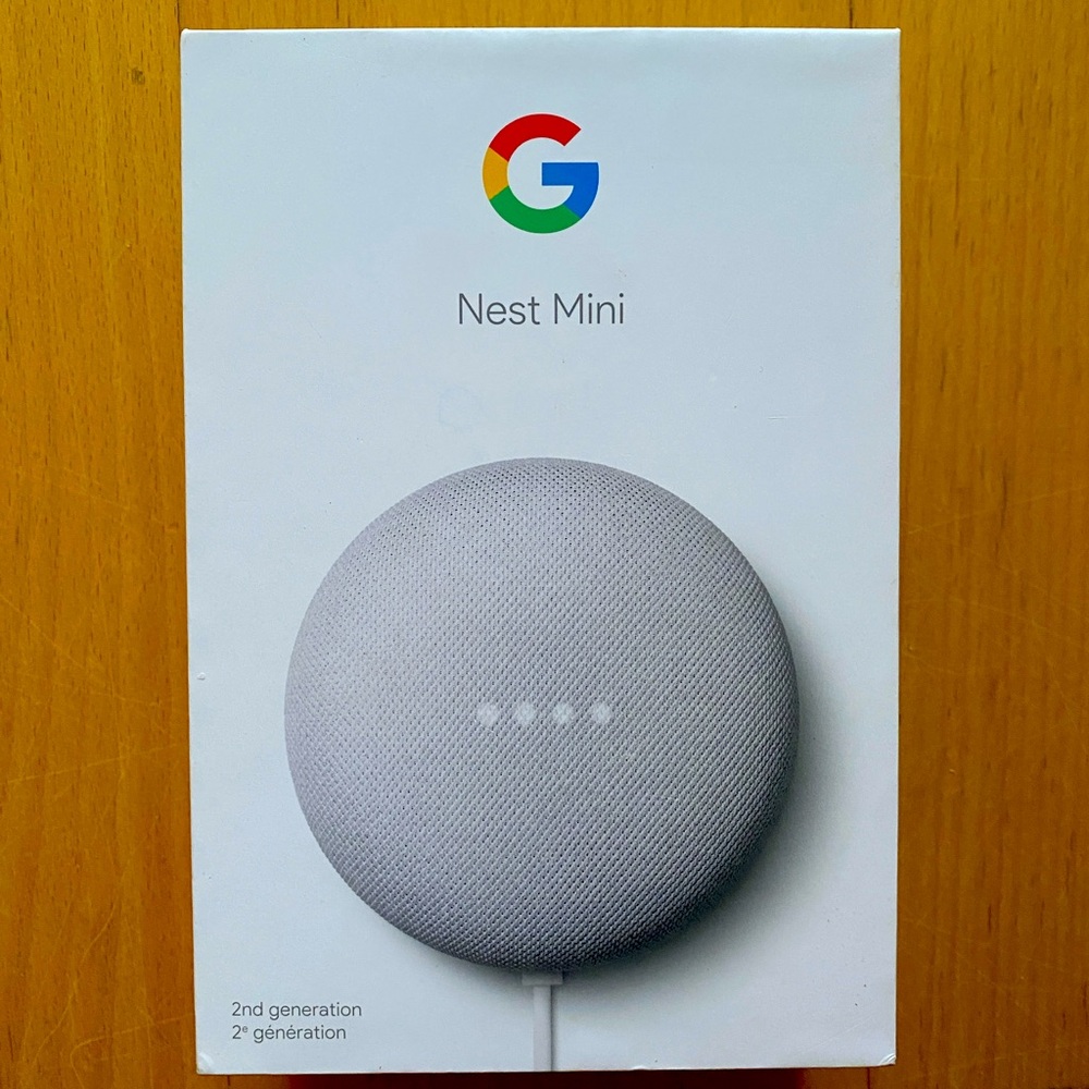 White Google Nest Mini 2nd Generation